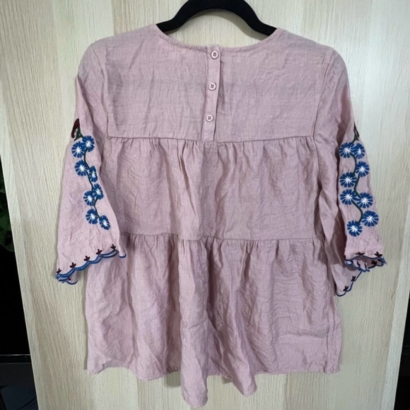 Orange Creek Embroidered Blouse Top - Picture 2 of 4